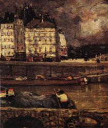 James Wilson Morrice The Left Branch of the Seine before the Place Dauphine China oil painting art